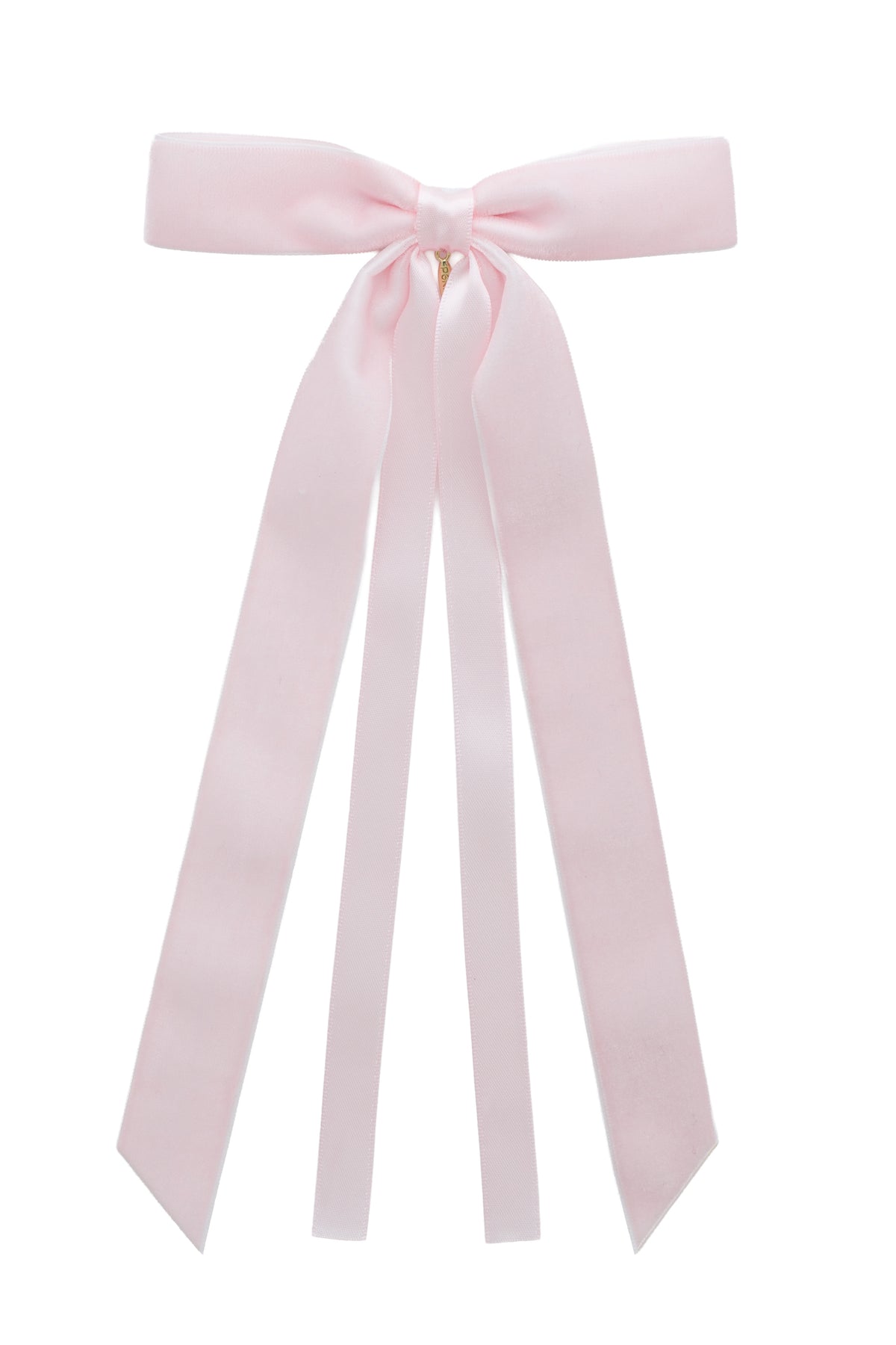 Arabesque Velvet Large Clip - Baby Pink