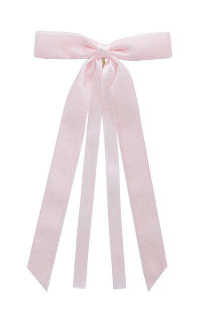 Arabesque Velvet Large Clip - Baby Pink