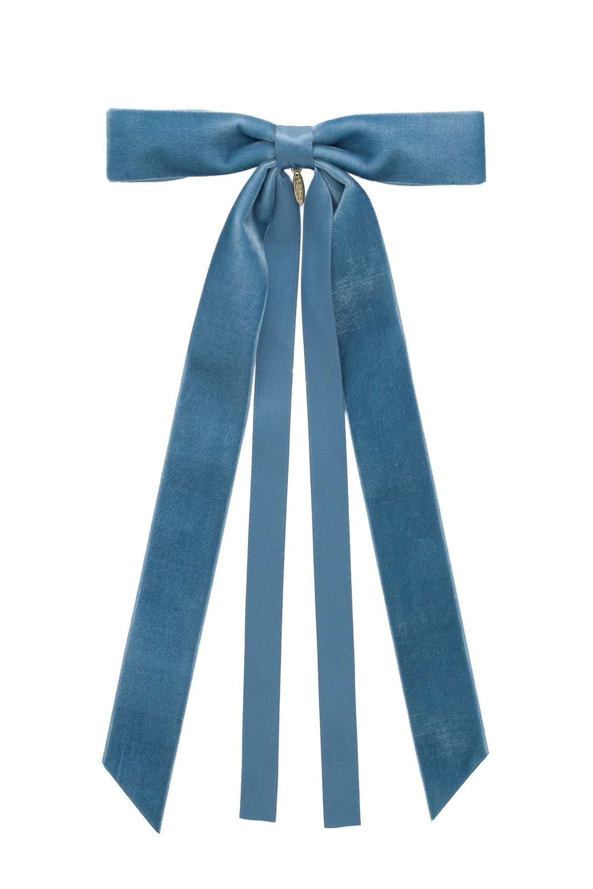 Arabesque Velvet Large Clip - Blue Denim