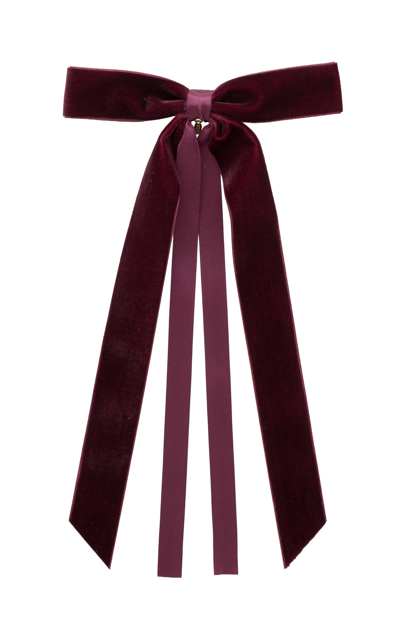 Arabesque Velvet Large Clip - Burgundy Wine