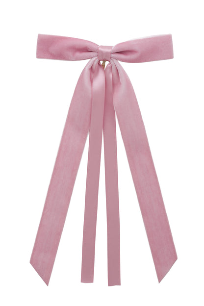 Arabesque Velvet Large Clip - Dusty Rose