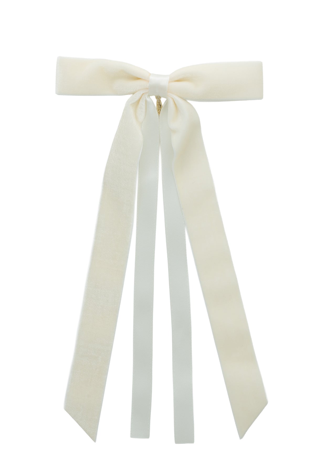 Arabesque Velvet Large Clip - Ivory