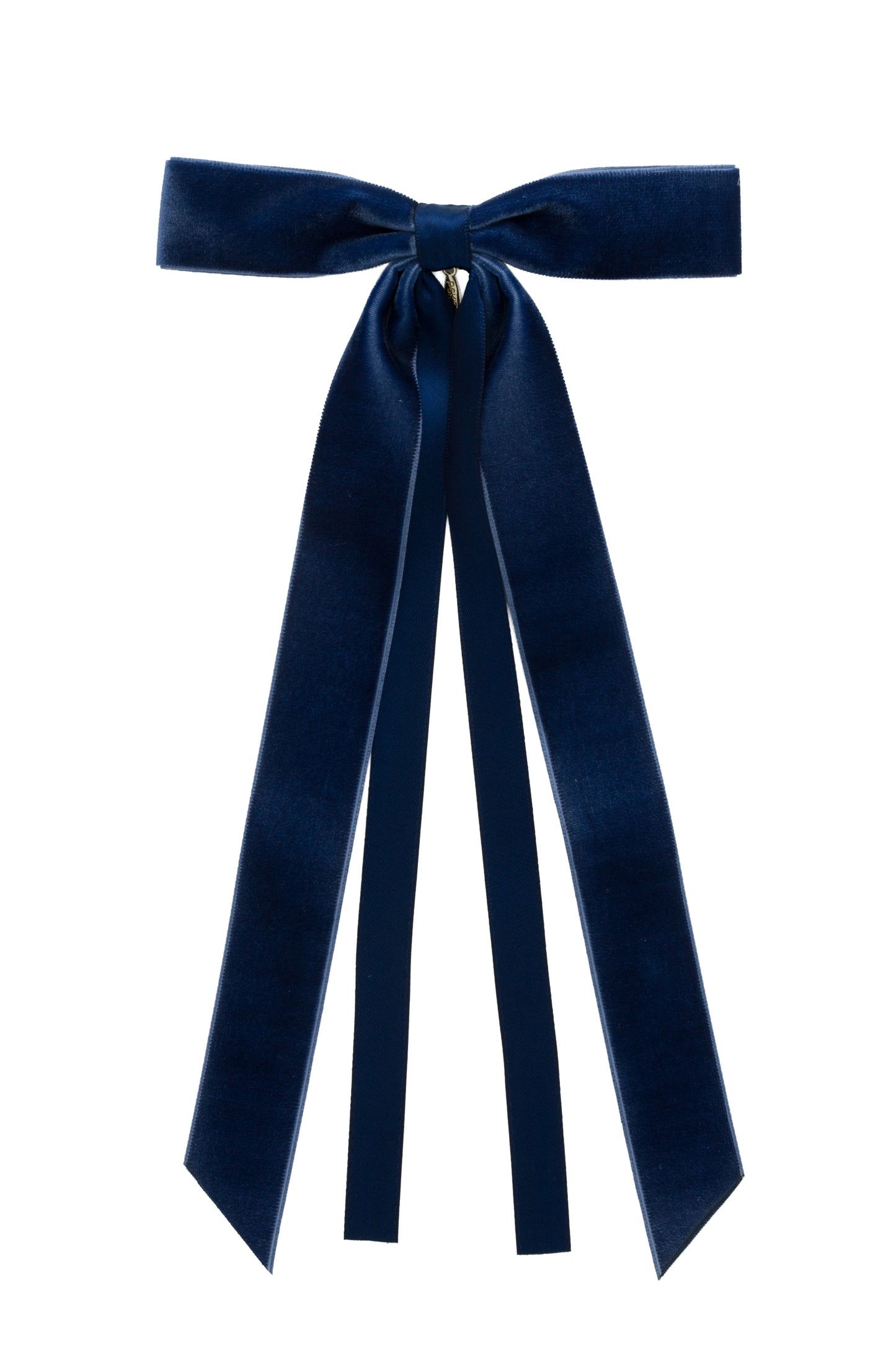 Arabesque Velvet Large Clip - Navy