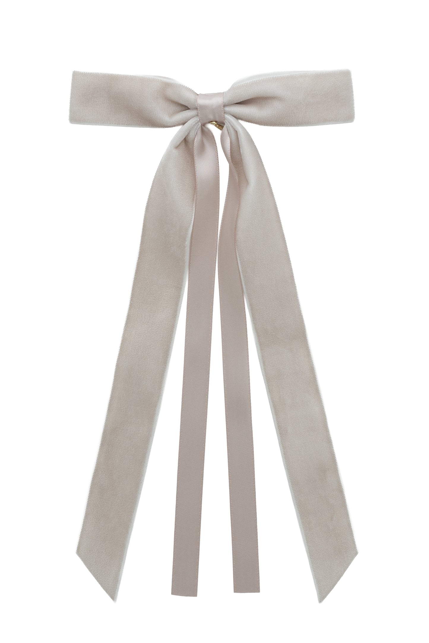 Arabesque Velvet Large Clip - Taupe