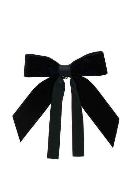 Arabesque Velvet Small Clip - Black