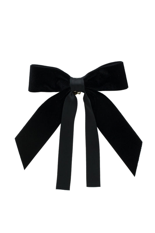 Arabesque Velvet Small Clip - Black