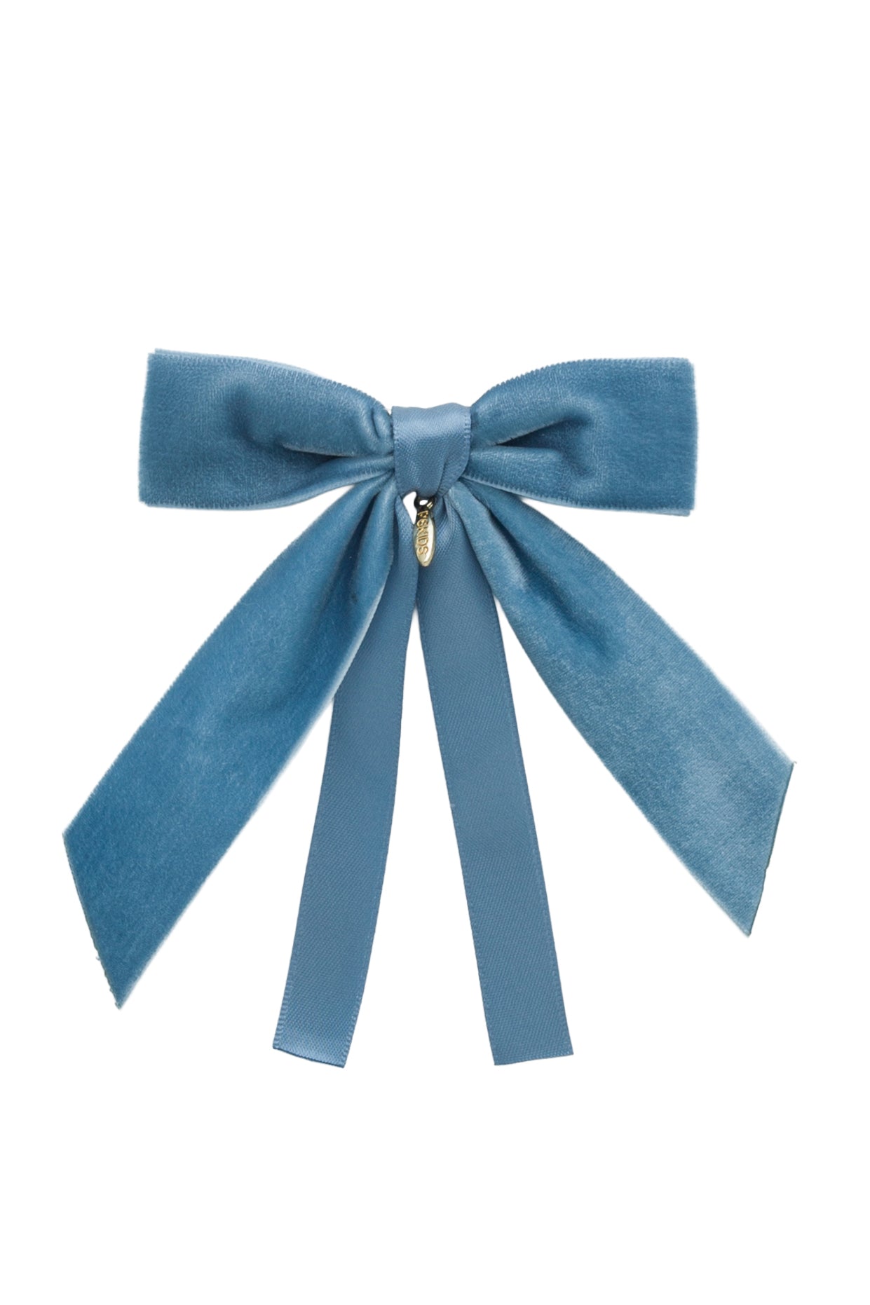 Arabesque Velvet Small Clip - Blue Denim