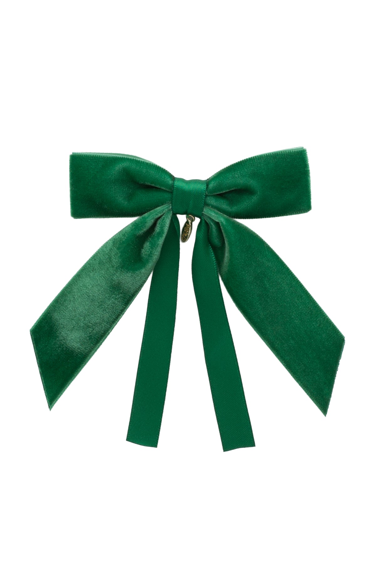 Arabesque Velvet Small Clip - Emerald Green