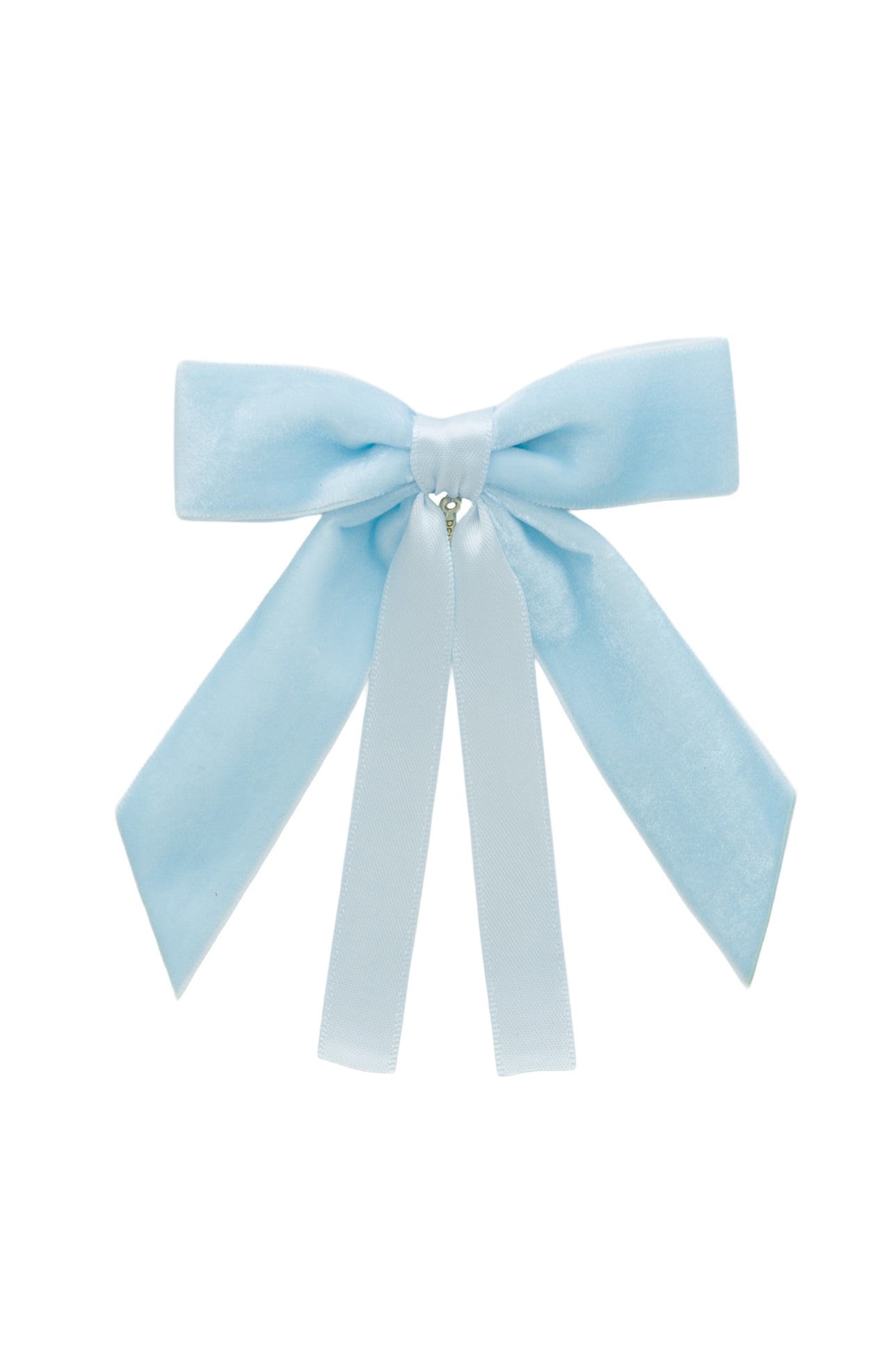 Arabesque Velvet Small Clip - Light Blue