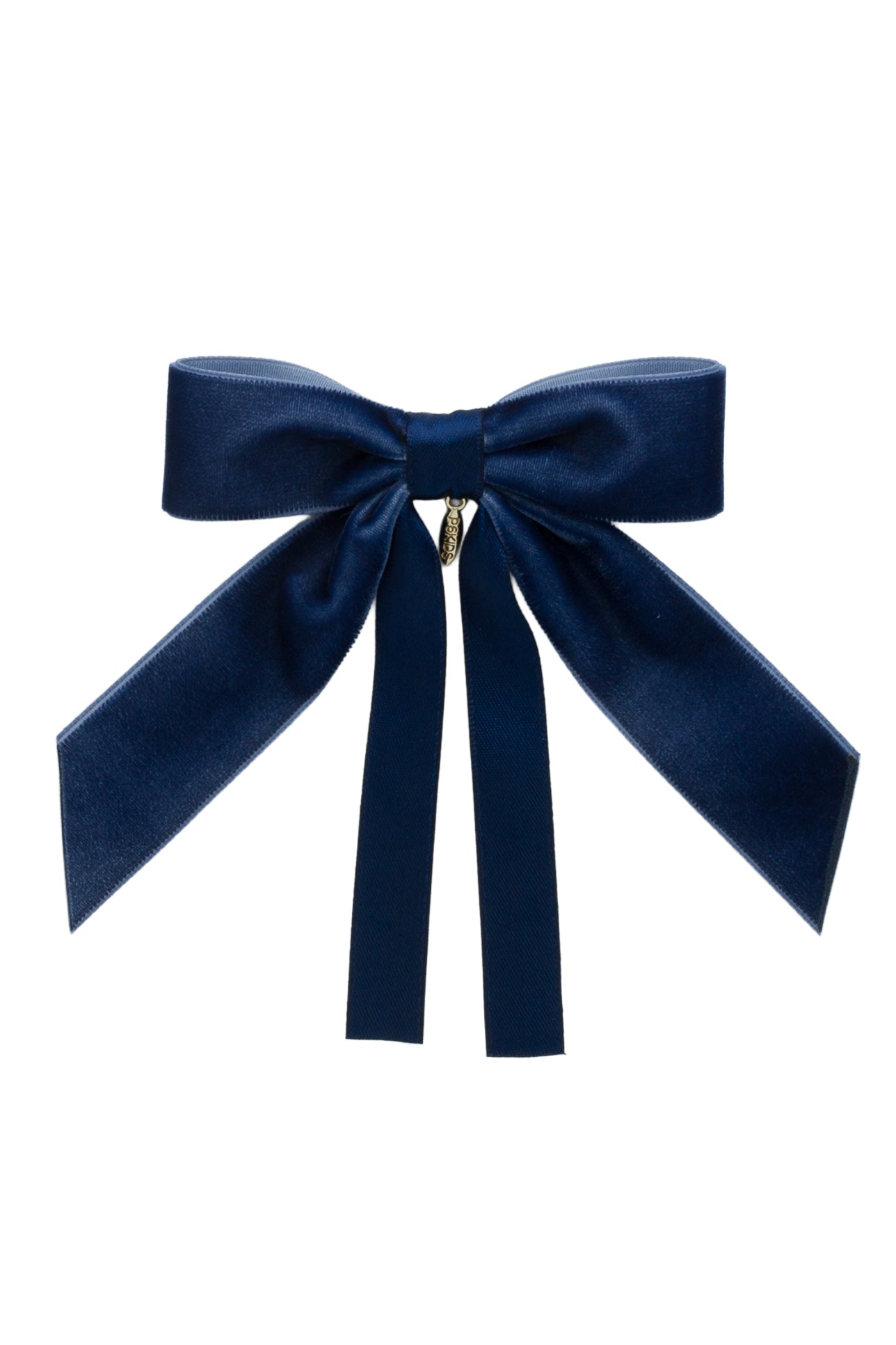 Arabesque Velvet Small Clip - Navy