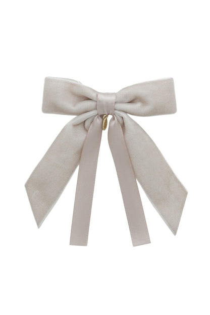 Arabesque Velvet Small Clip - Taupe