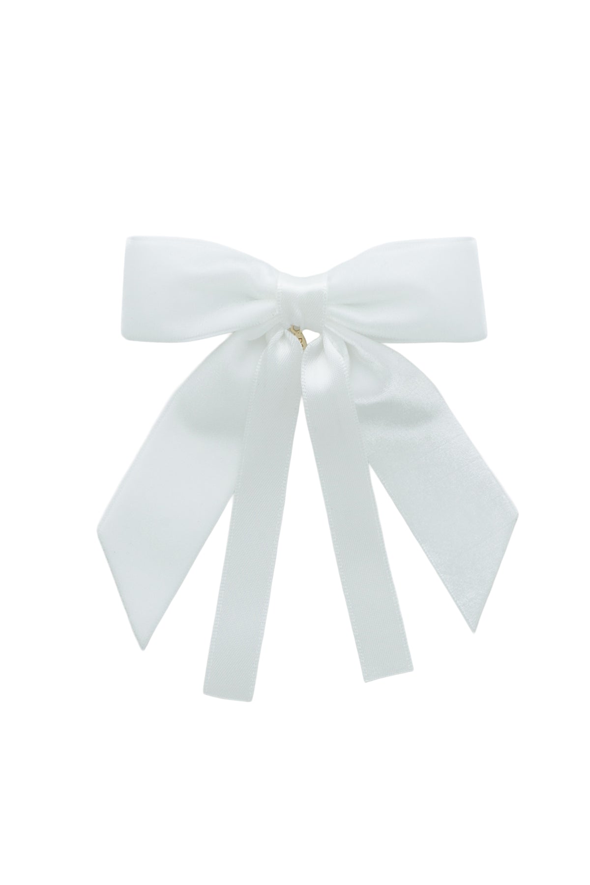 Arabesque Velvet Small Clip - White