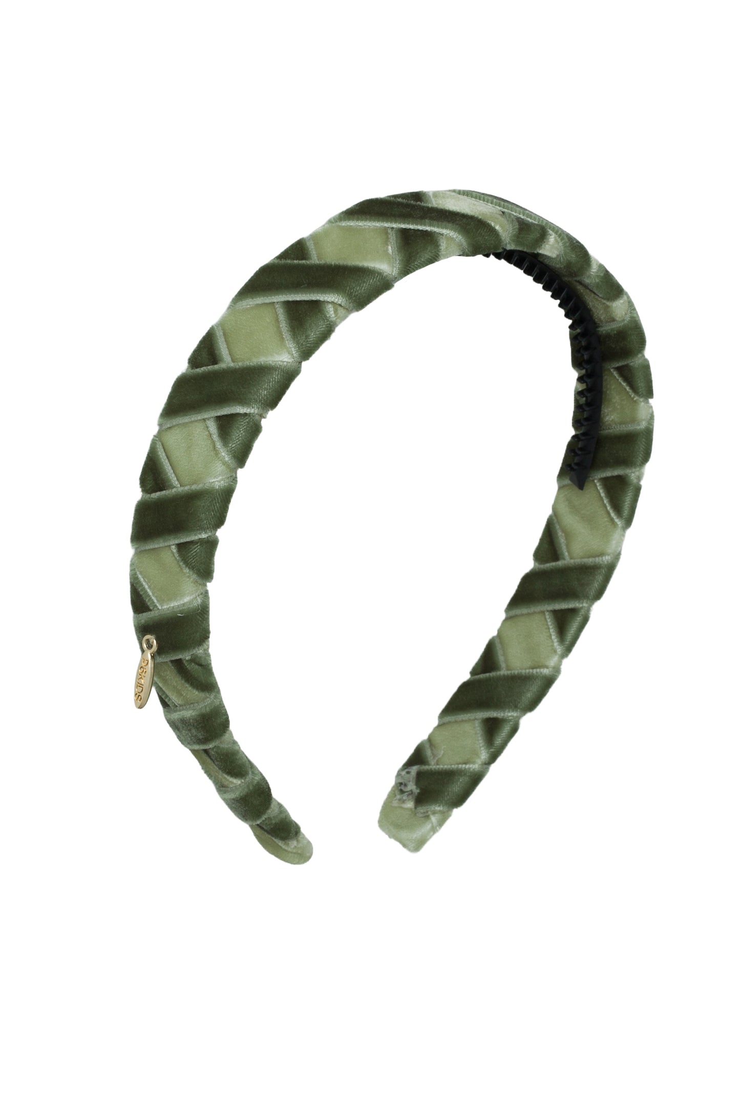 Ballet Slippers Velvet Headband - Antique Green/Forest Green Moss