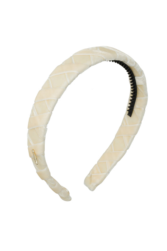 Ballet Slippers Velvet Headband - Ivory