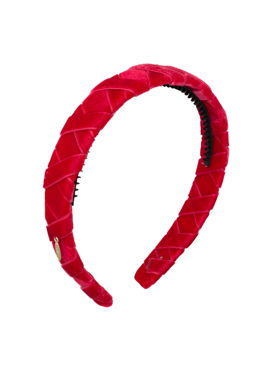 Ballet Slippers Velvet Headband - Red