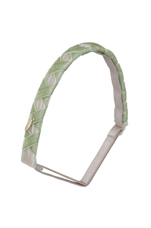 Ballet Slippers Velvet Wrap - Taupe/Antique Green