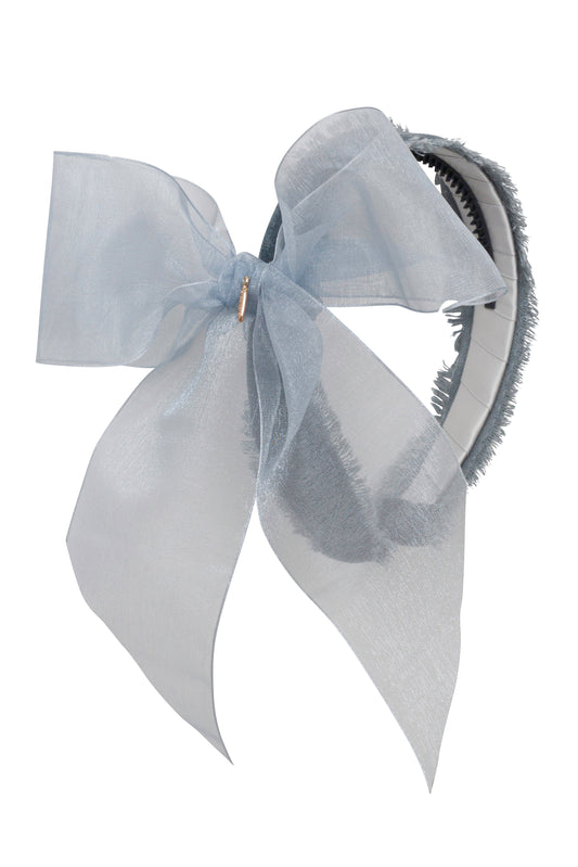 Belle Organza Headband - Antique Blue (Handmade in the USA!)