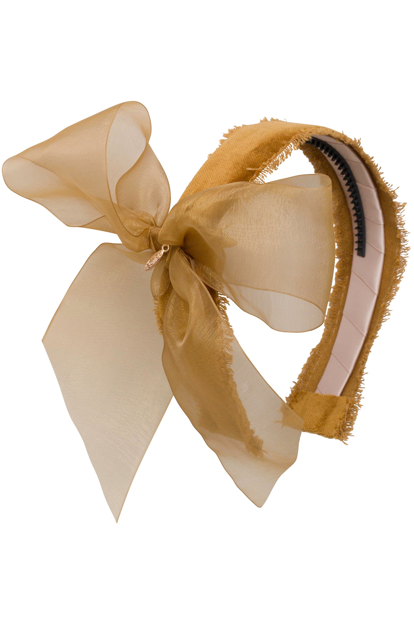 Belle Organza Fringe Headband - Golden (Handmade in the USA!)