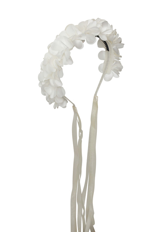 Carnation Hard Headband - Dove Ivory