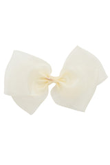 Dahlia Organza Clip - Ivory (Handmade in the USA!)