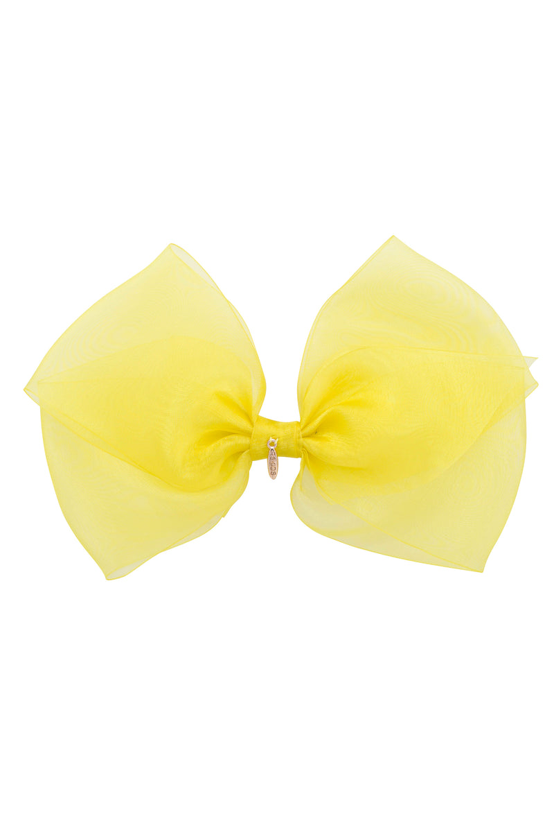 Dahlia Organza Clip - Lemon (Handmade in the USA!)