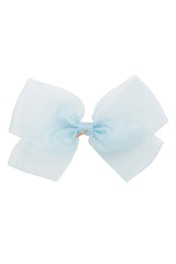 Dahlia Organza Clip - Light Blue (Handmade in the USA!)