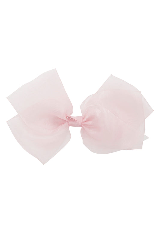 Dahlia Organza Clip - Baby Pink (Handmade in the USA!)