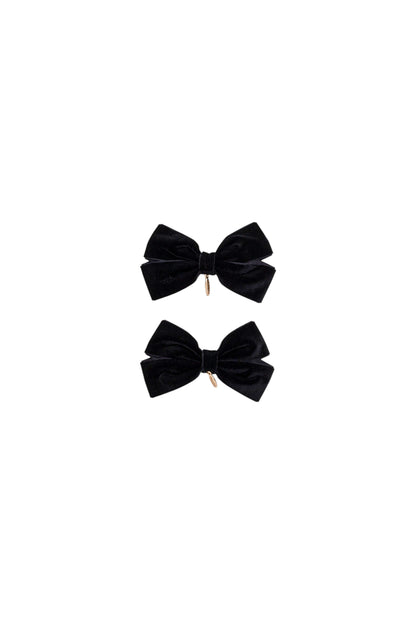 Mini Dahlia Piggy Clip Set - Black