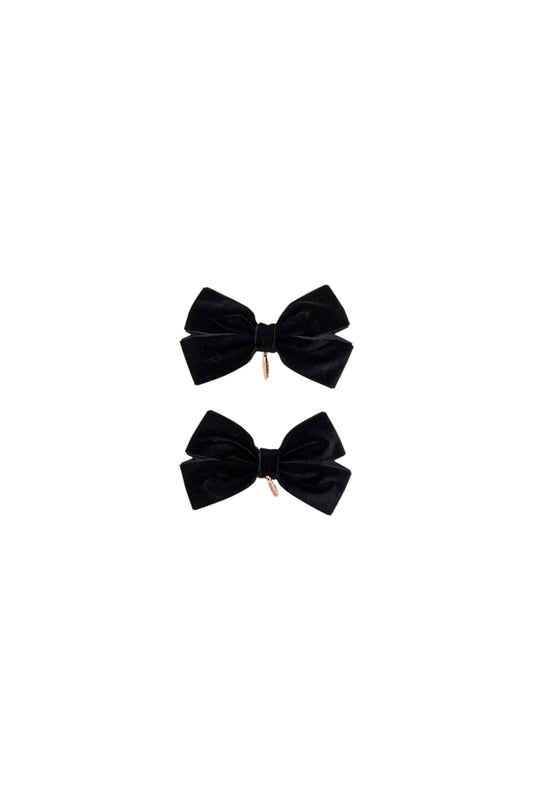 Mini Dahlia Piggy Clip Set - Black