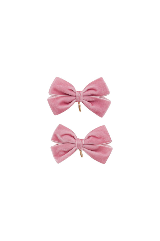 Mini Dahlia Piggy Clip Set - Rose