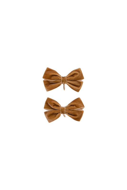 Mini Dahlia Piggy Clip Set - Camel