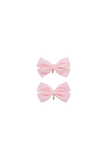 Mini Dahlia Piggy Clip Set - Baby Pink