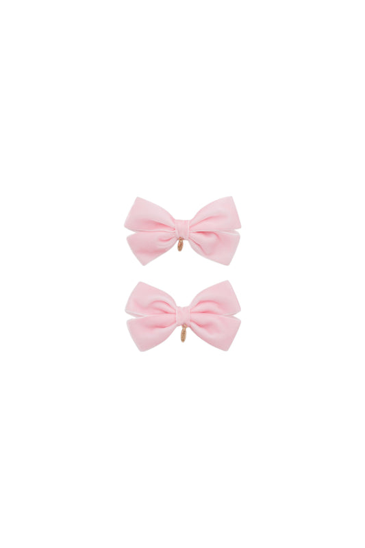 Mini Dahlia Piggy Clip Set - Baby Pink