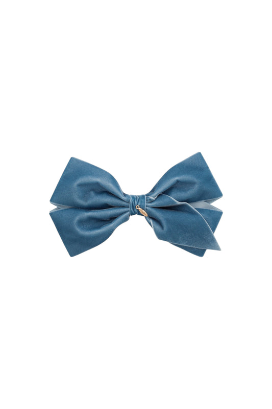 Dahlia Velvet Clip - Denim