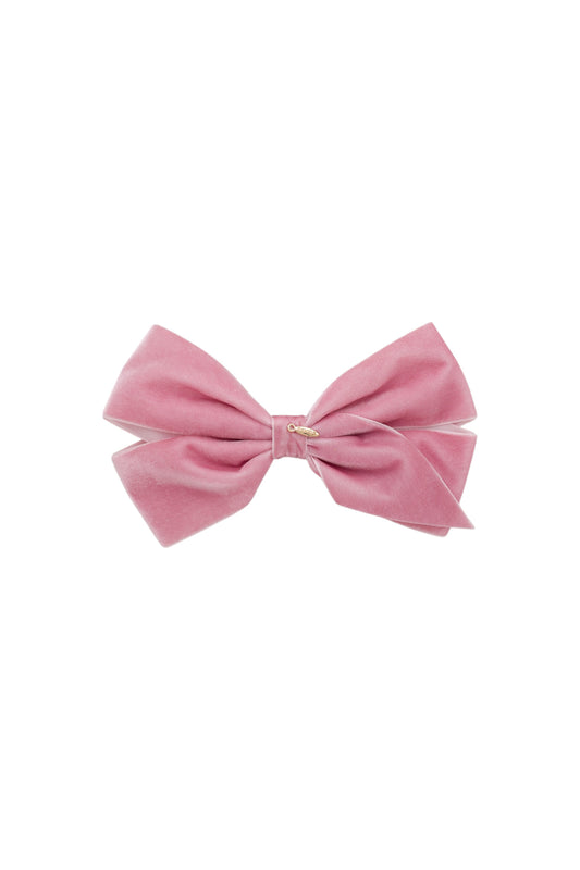 Dahlia Velvet Clip - Rose