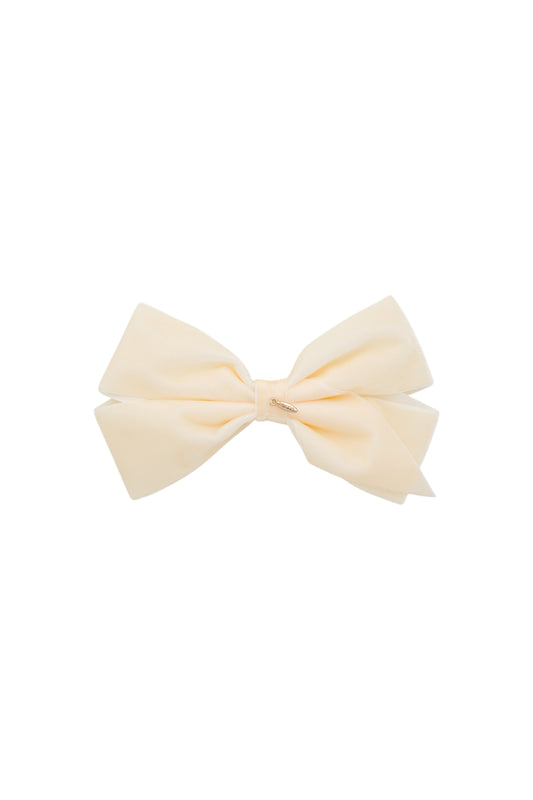 Dahlia Velvet Clip - Ivory
