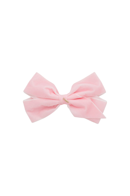 Dahlia Velvet Clip - Baby Pink