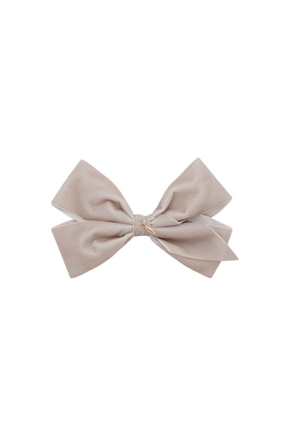 Dahlia Velvet Clip - Taupe