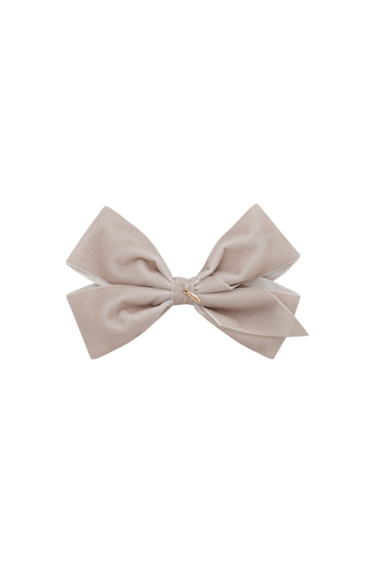 Dahlia Velvet Clip - Taupe