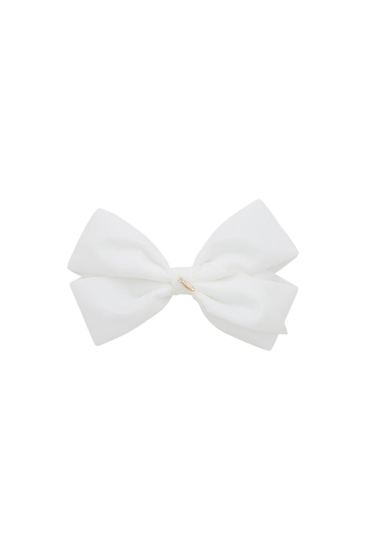 Dahlia Velvet Clip - White
