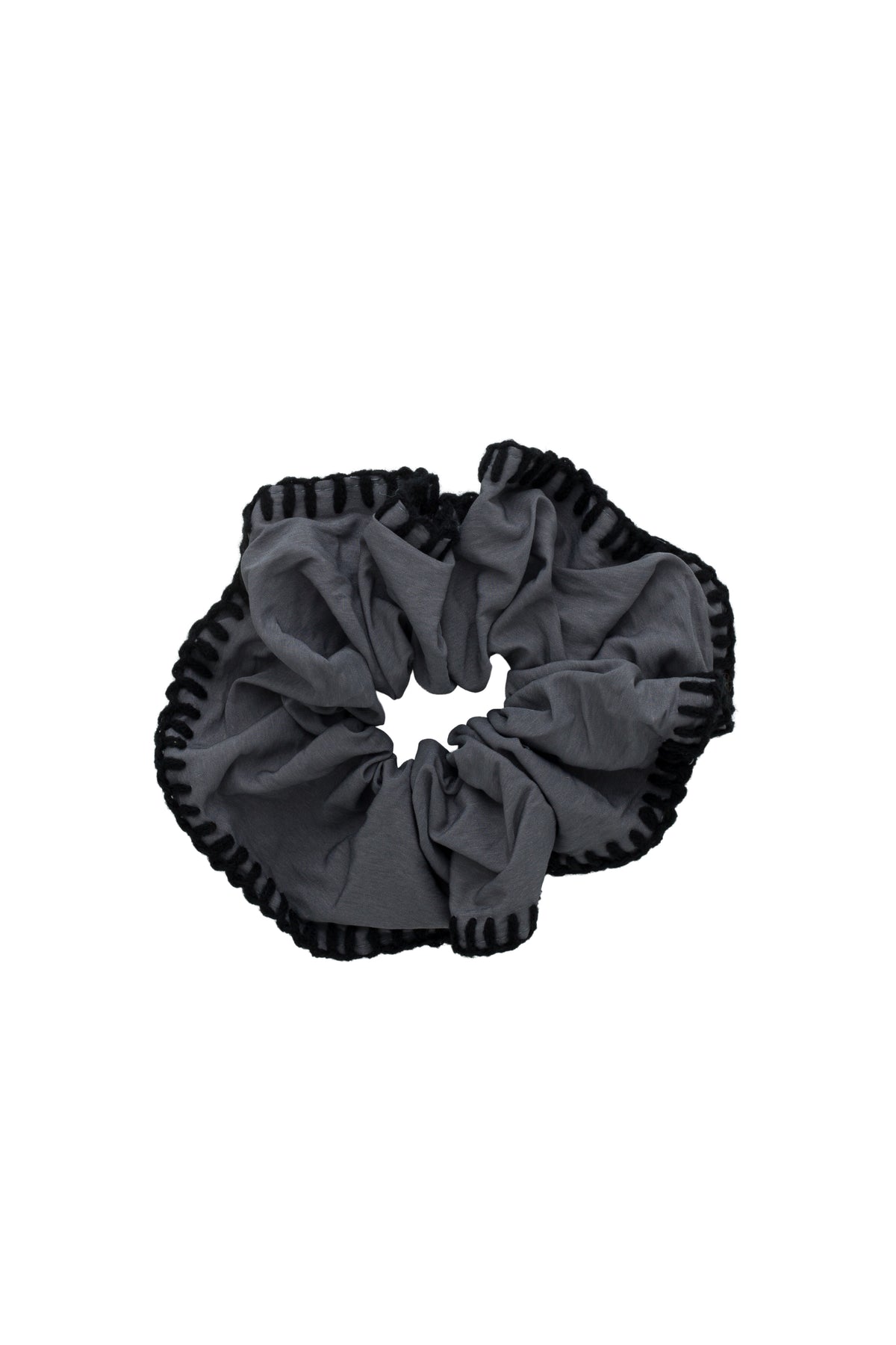 Dancer's Round Scrunchie - Charcoal