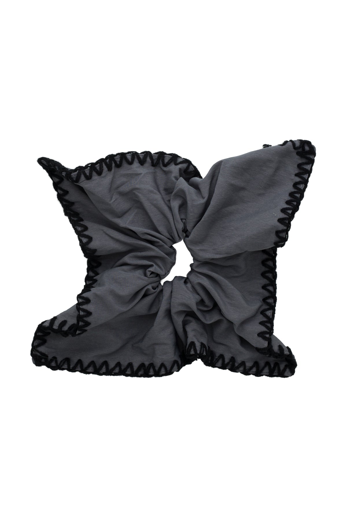 Dancer's Square Scrunchie - Charcoal
