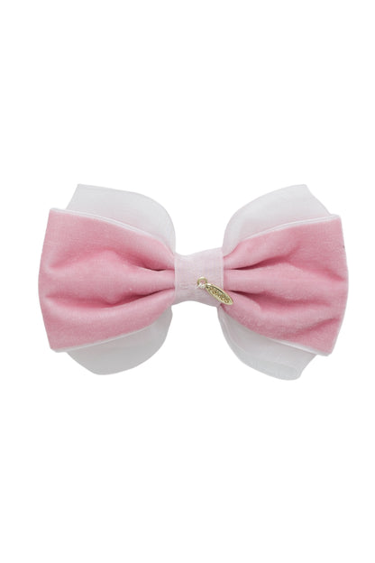 Demi Velvet Bow Clip - Dusty Rose