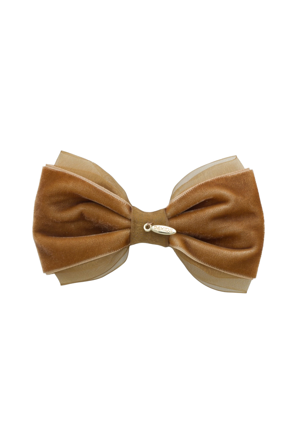 Demi Velvet Bow Clip - Golden