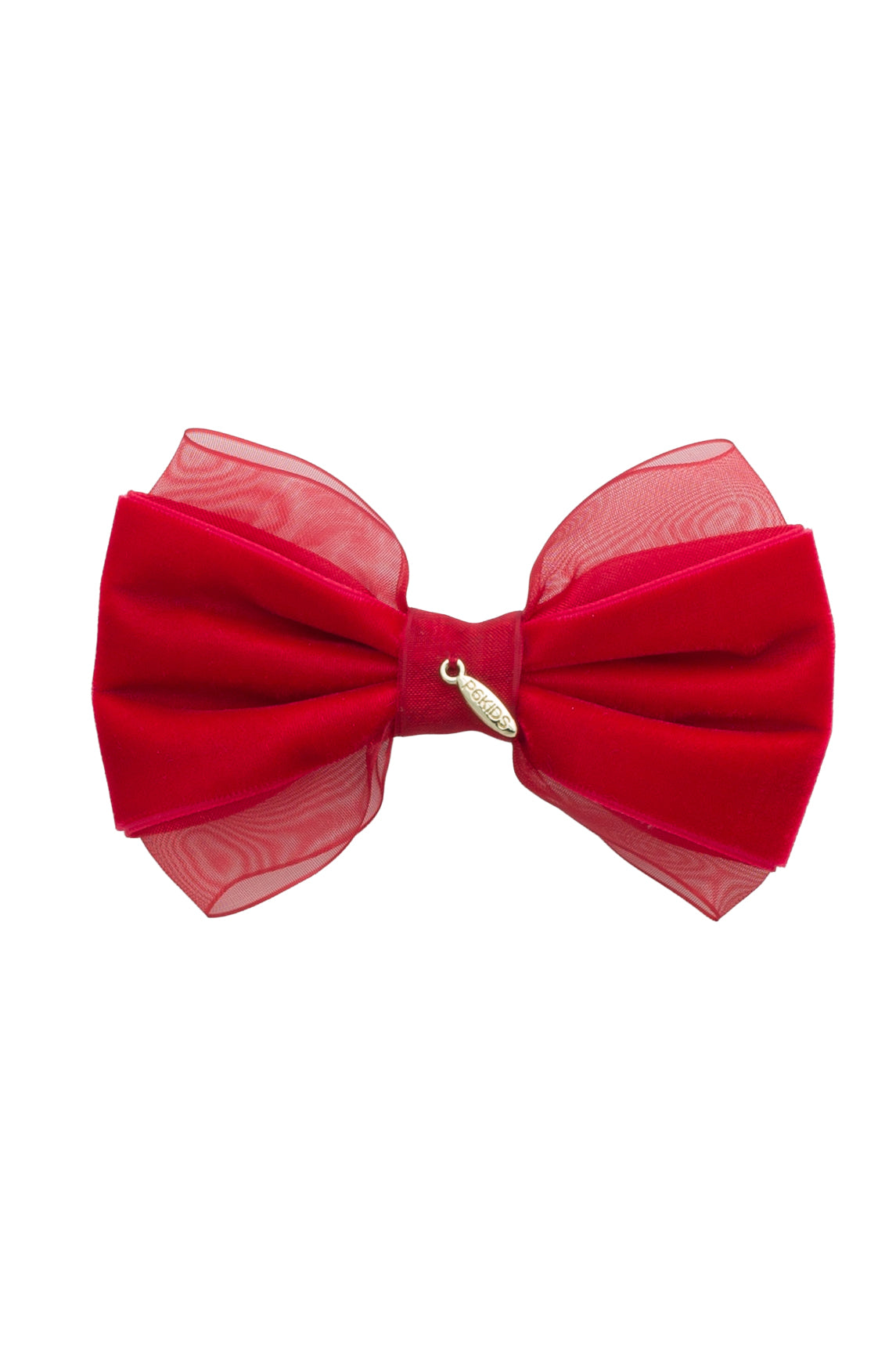 Demi Velvet Bow Clip - Red