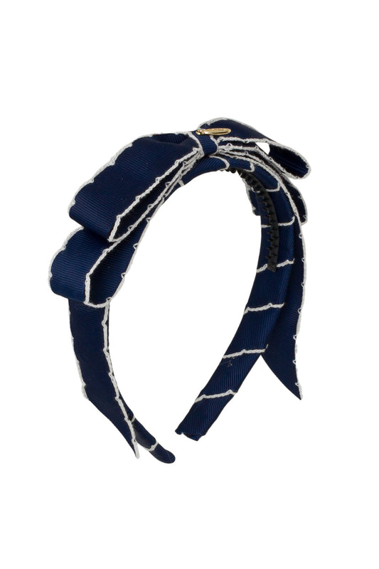 Doubled Matilda Moonstitch Headband - Navy