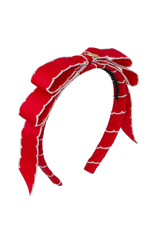 Doubled Matilda Moonstitch Headband - Red