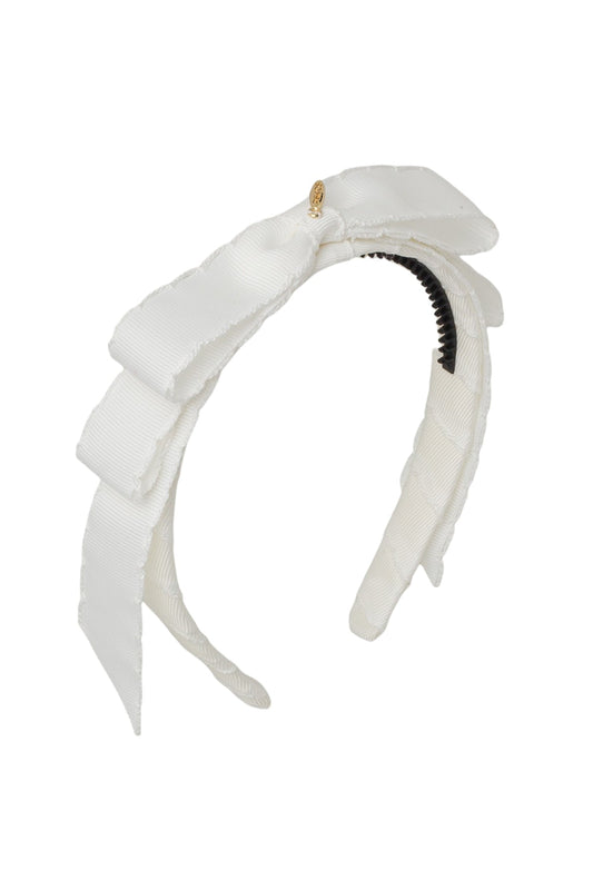 Doubled Matilda Moonstitch Headband - White