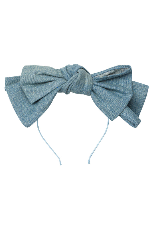 Floppy Denim Headband - Teal Denim