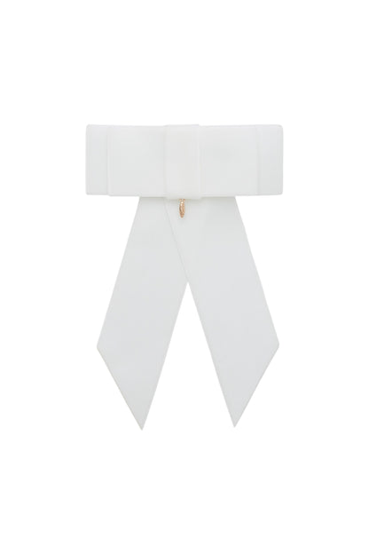 The Gala Bow Clip - White